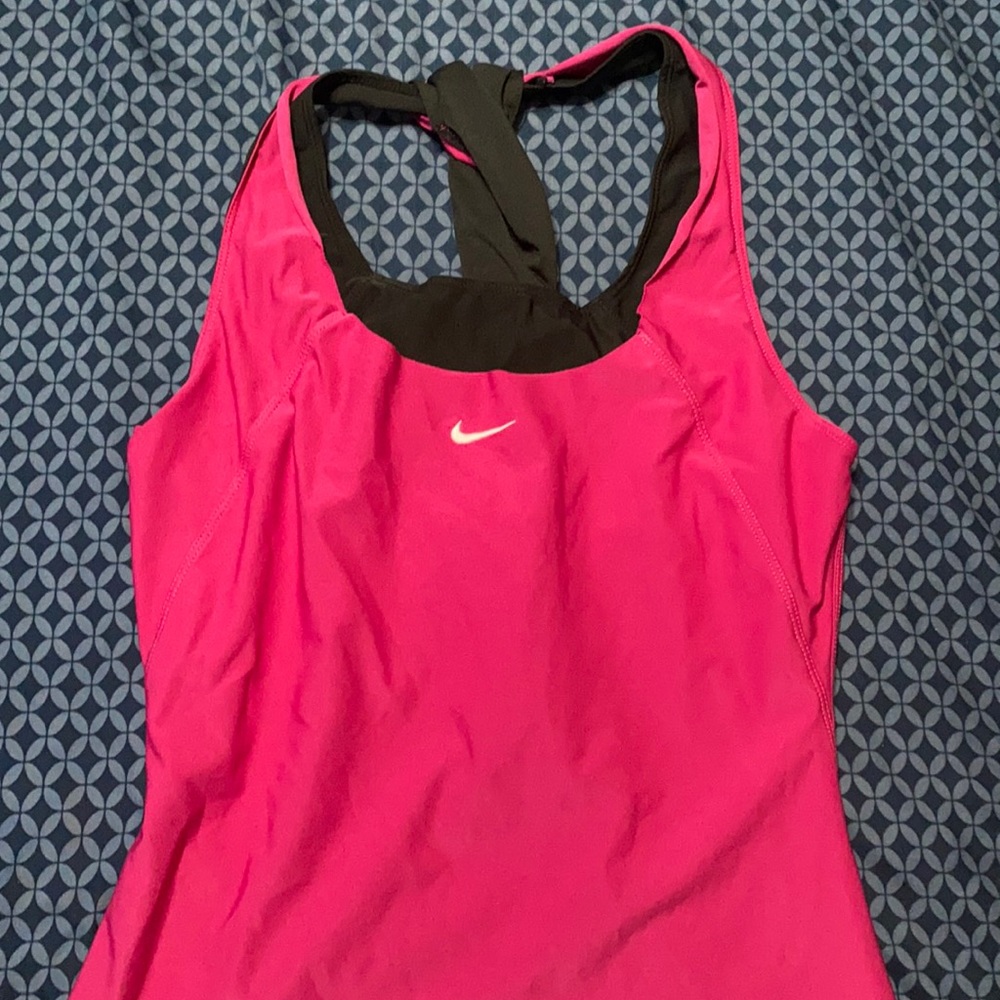 1.Women Nike dri-fit tank top two layers 2. Nike Grey/red tank top